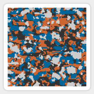 Grey Blue Digital Camouflage Sticker